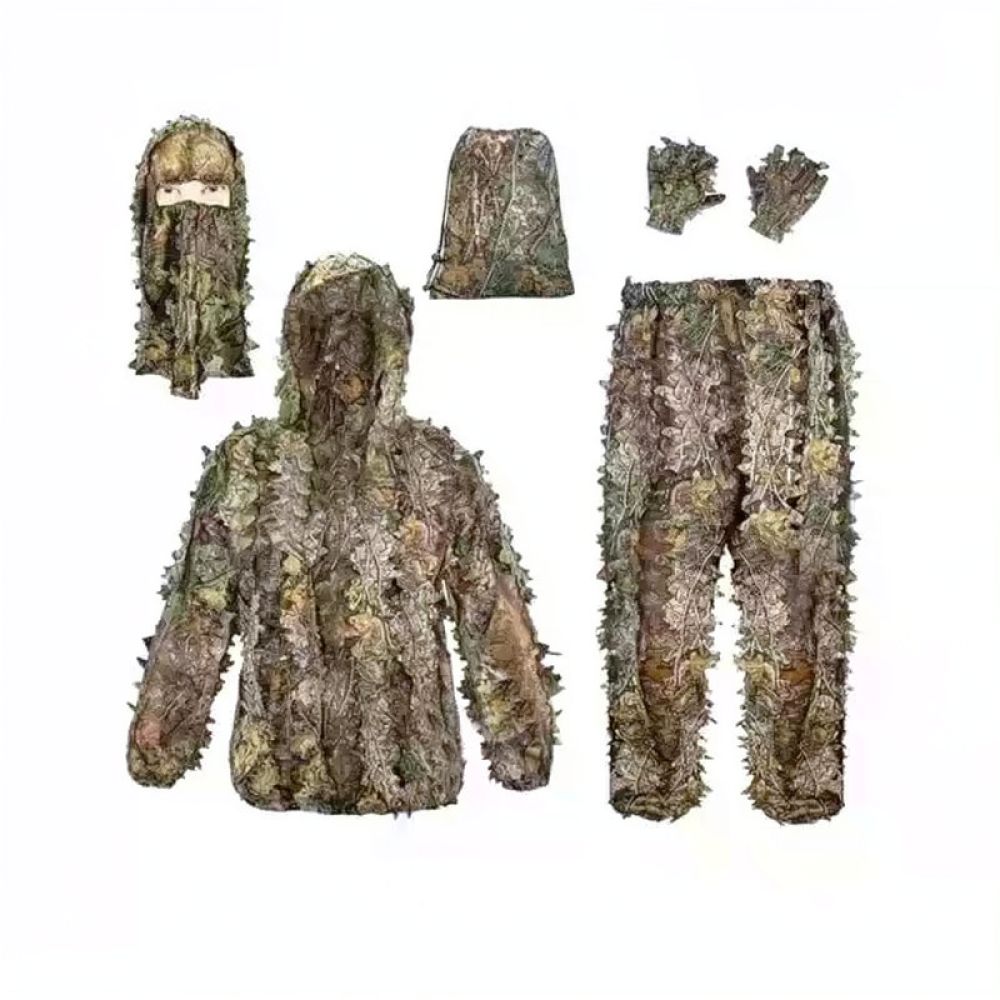 Outdoor Hunting Photography - Tactical 3D Dry Leaf Ghillie Cloak