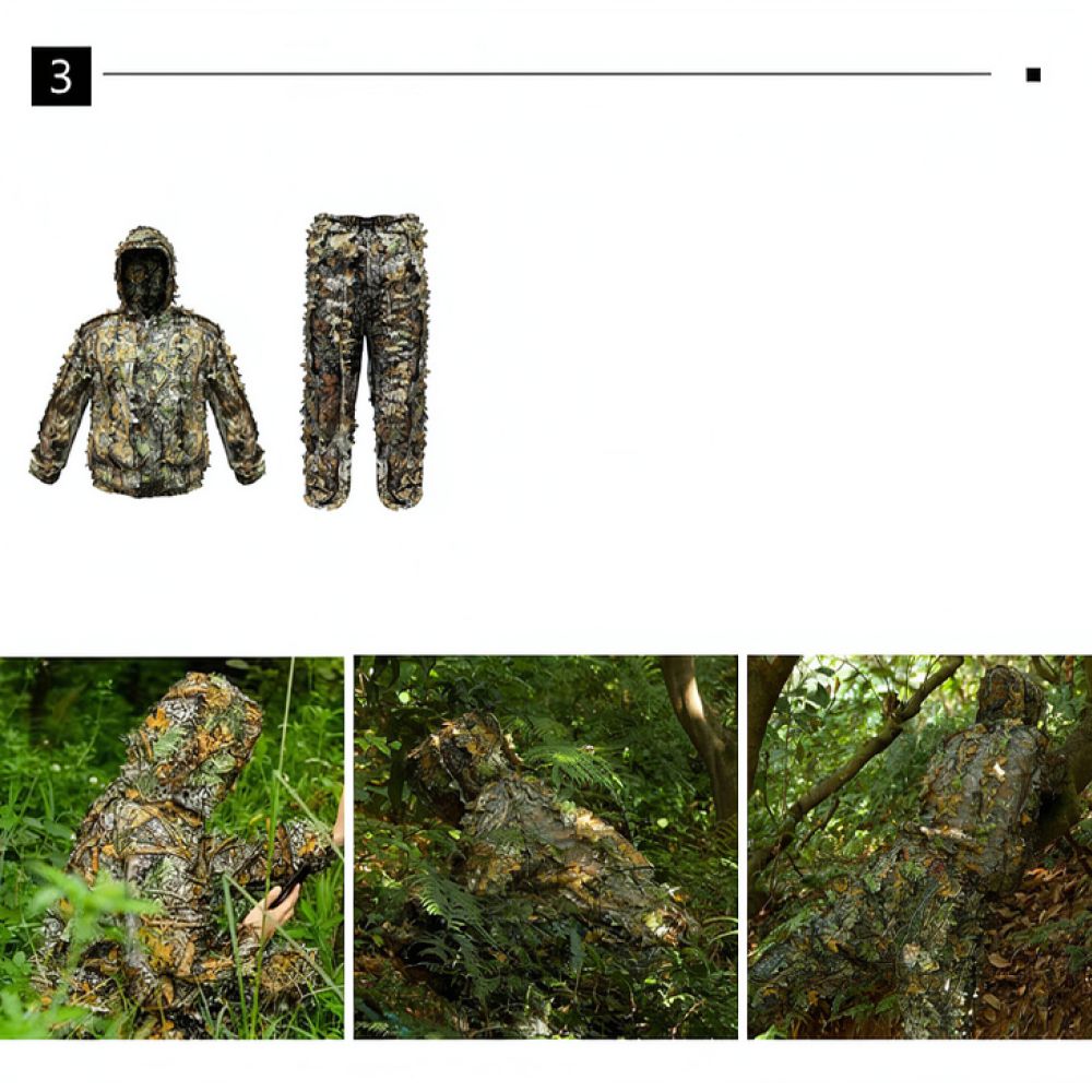 Outdoor Hunting Photography - Lightweight 3D Leaf Ghillie Cloak Breathable