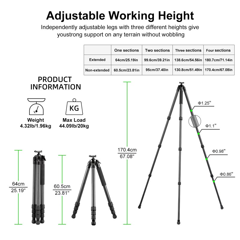 Outdoor Carbon Fiber Tripod Hi - огляд і ціна Outdoor Hunting Photography